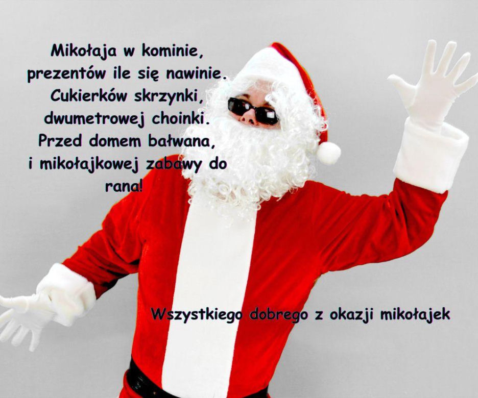 kartki z życzeniami na Mikołajki