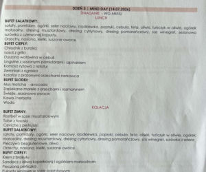 Doda pokazała menu na campie
