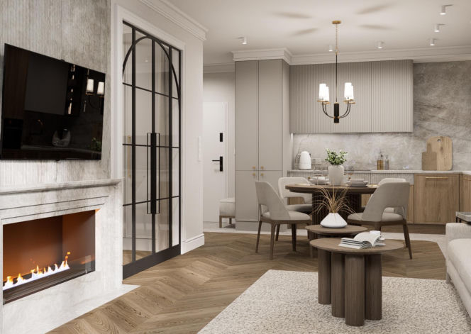 Kaszmirowe mieszkanie w gdańsku - projekt Renata Michałowicz