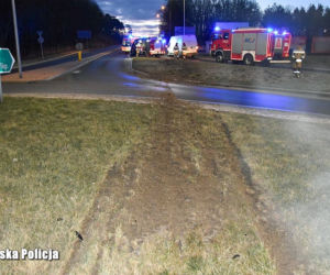 Wypadek na rondzie Św. Urbana w Zielonej Górze