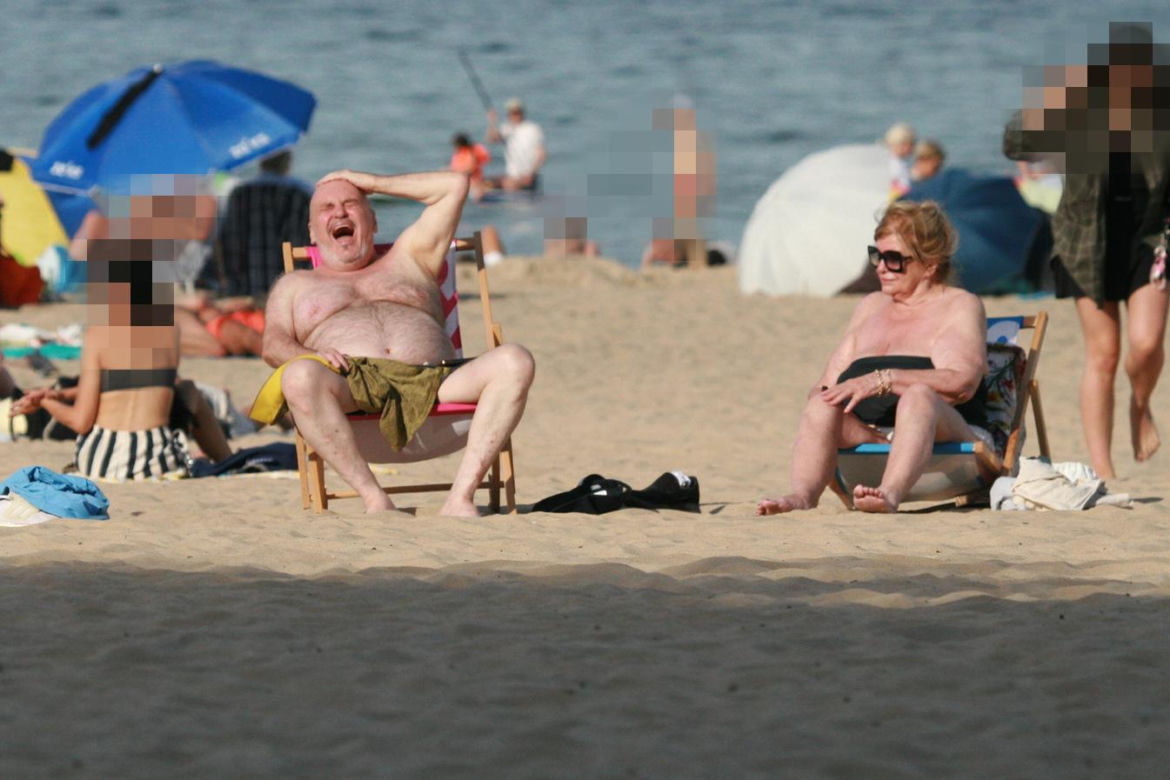 Marian Lichtman na plaży