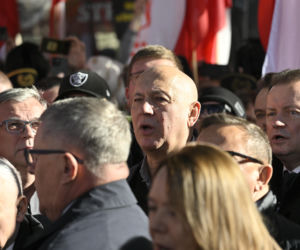 Protest pod TK. Kaczyński