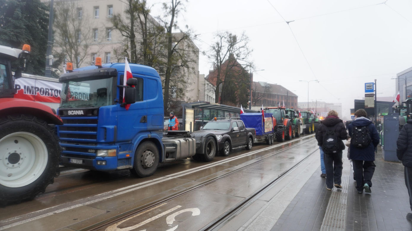 Protest rolników w Olsztynie, 20 lutego
