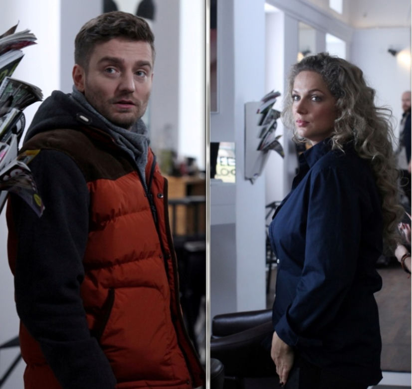 Przyjaciółki 5 sezon odc. 57. Patrycja (Joanna Liszowska), Michał (Marcin Rogacewicz)