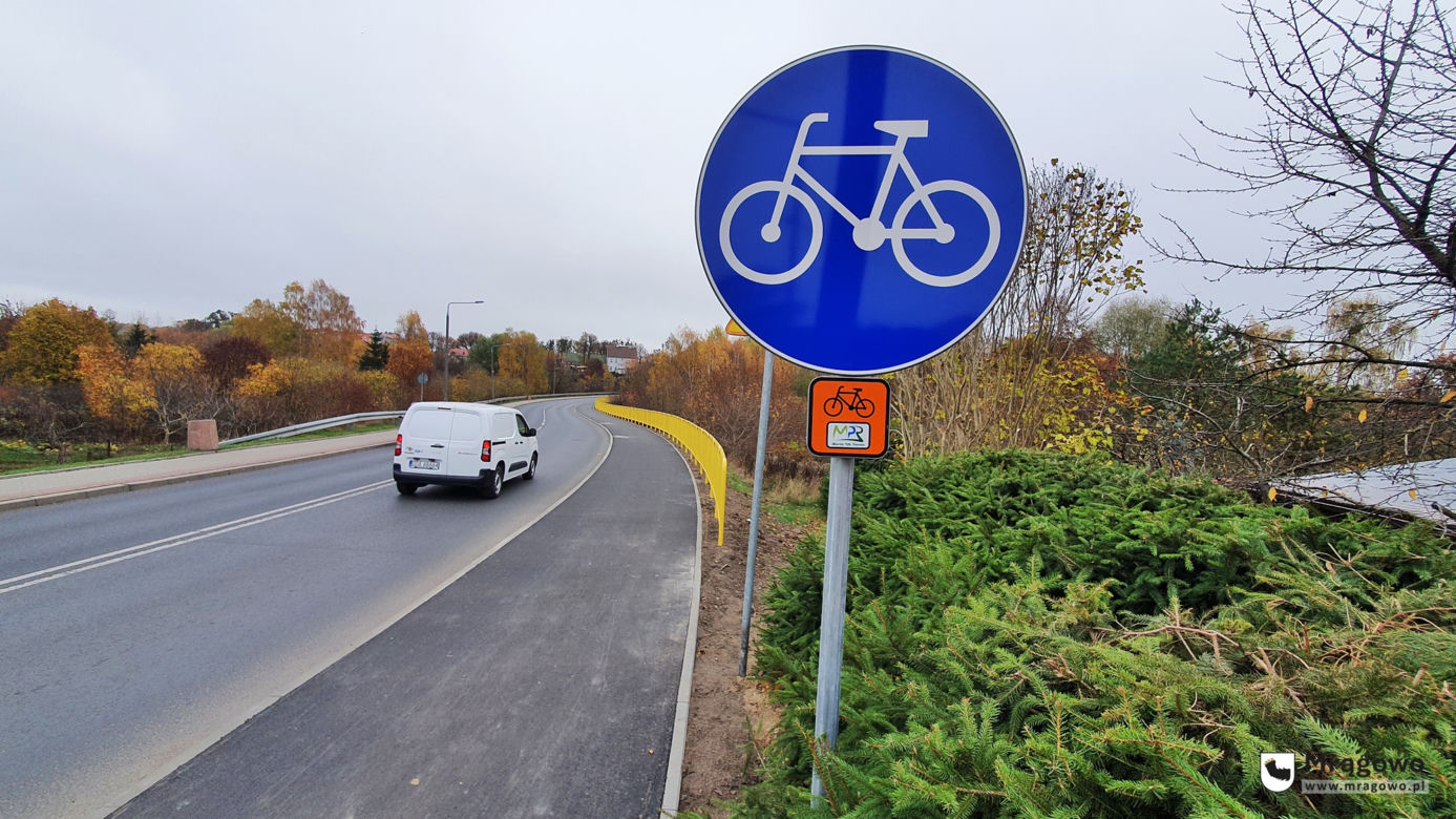 Mazurska Pętla Rowerowa coraz bliżej. Nowe ścieżki rowerowe w Mrągowie już dostępne [ZDJĘCIA]
