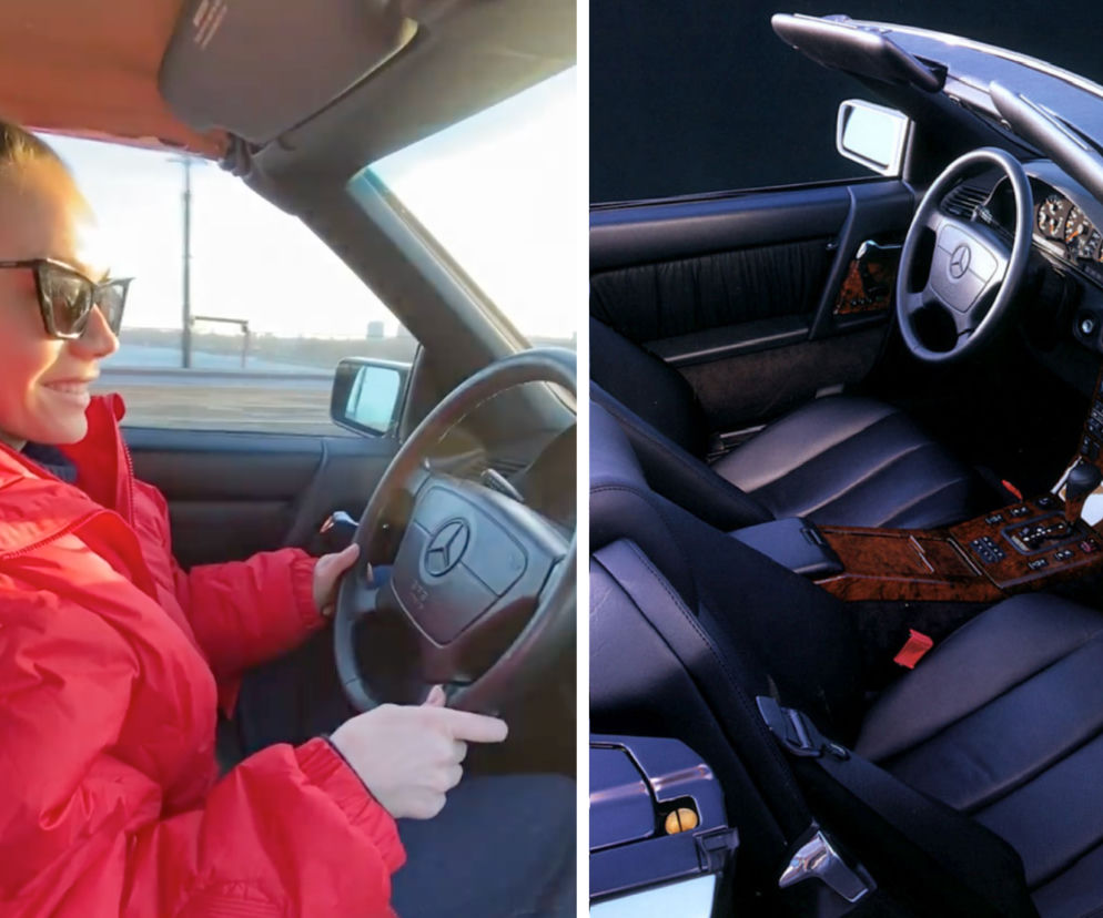Olga Bołądź w Mercedesie SL 500