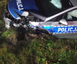 Wypadek w Nowych Żukowicach z udziałem radiowozu