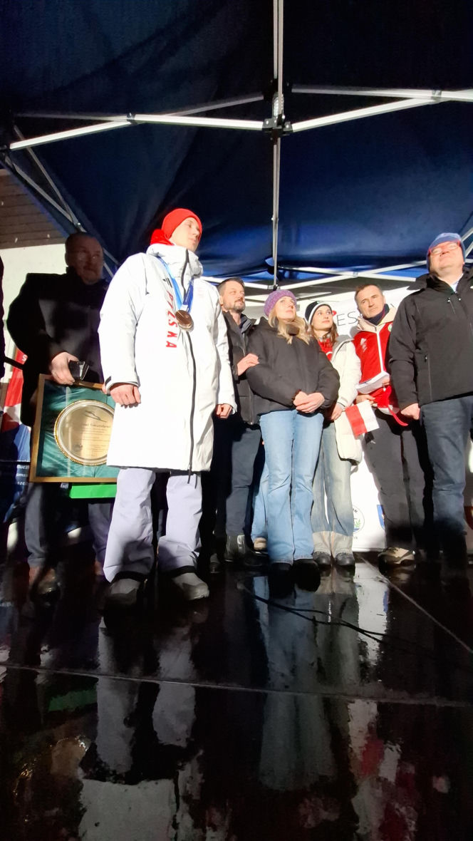 Powitanie Kacpra Tomasiaka w Bystrej 18.02.2026