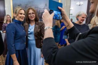 Marta Nawrocka na spotkaniu przedświątecznym z Paniami Ambasador i Współmałżonkami Szefów Misji Dyplomatycznych