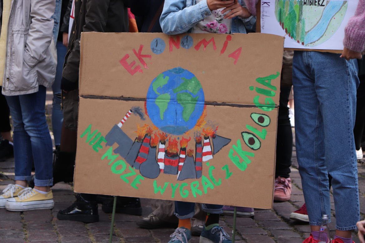 Młodzieżowy Strajk Klimatyczny w Toruniu. Protestowali przeciwko rządowi i korporacjom