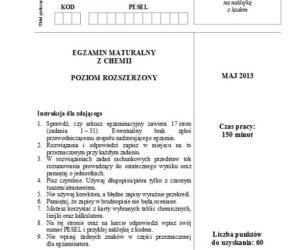 chemia 2013 poziom rozszerzony