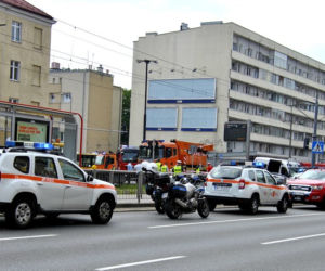 Wypadek na skrzyżowaniu Grójeckiej z Wawelską