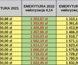 Waloryzacja 2022 prognoza NBP