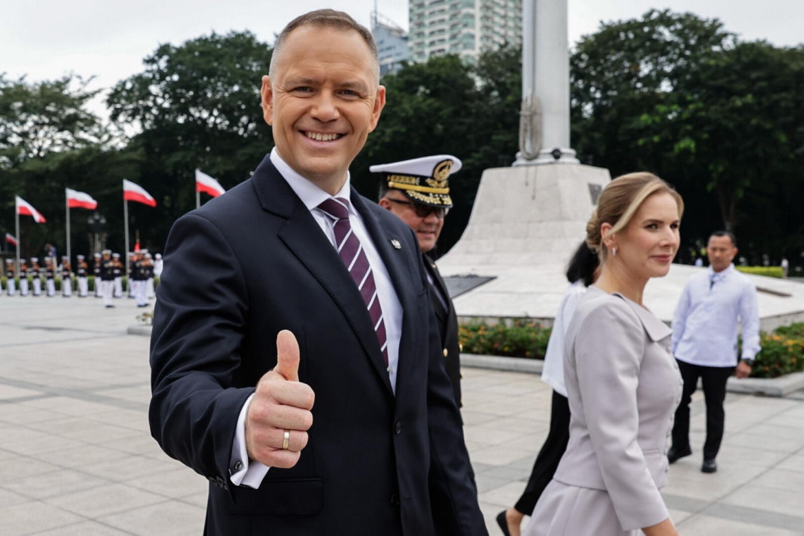 Karol Nawrocki z żoną na historycznych rozmowach na Filipinach