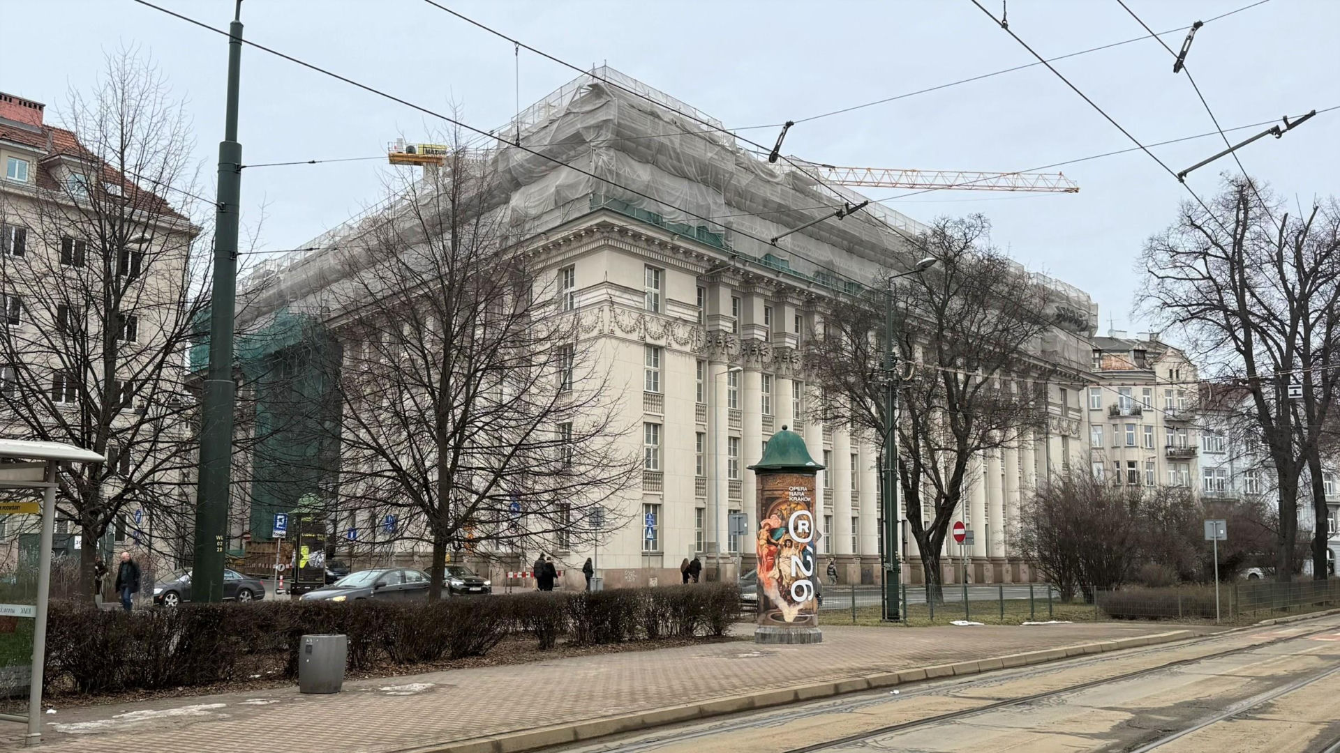 Dawny gmach Banku PKO przy Ulicy Wielopole, a przyszły hotel Mariott w Krakowie