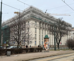 Dawny gmach Banku PKO przy Ulicy Wielopole, a przyszły hotel Mariott w Krakowie