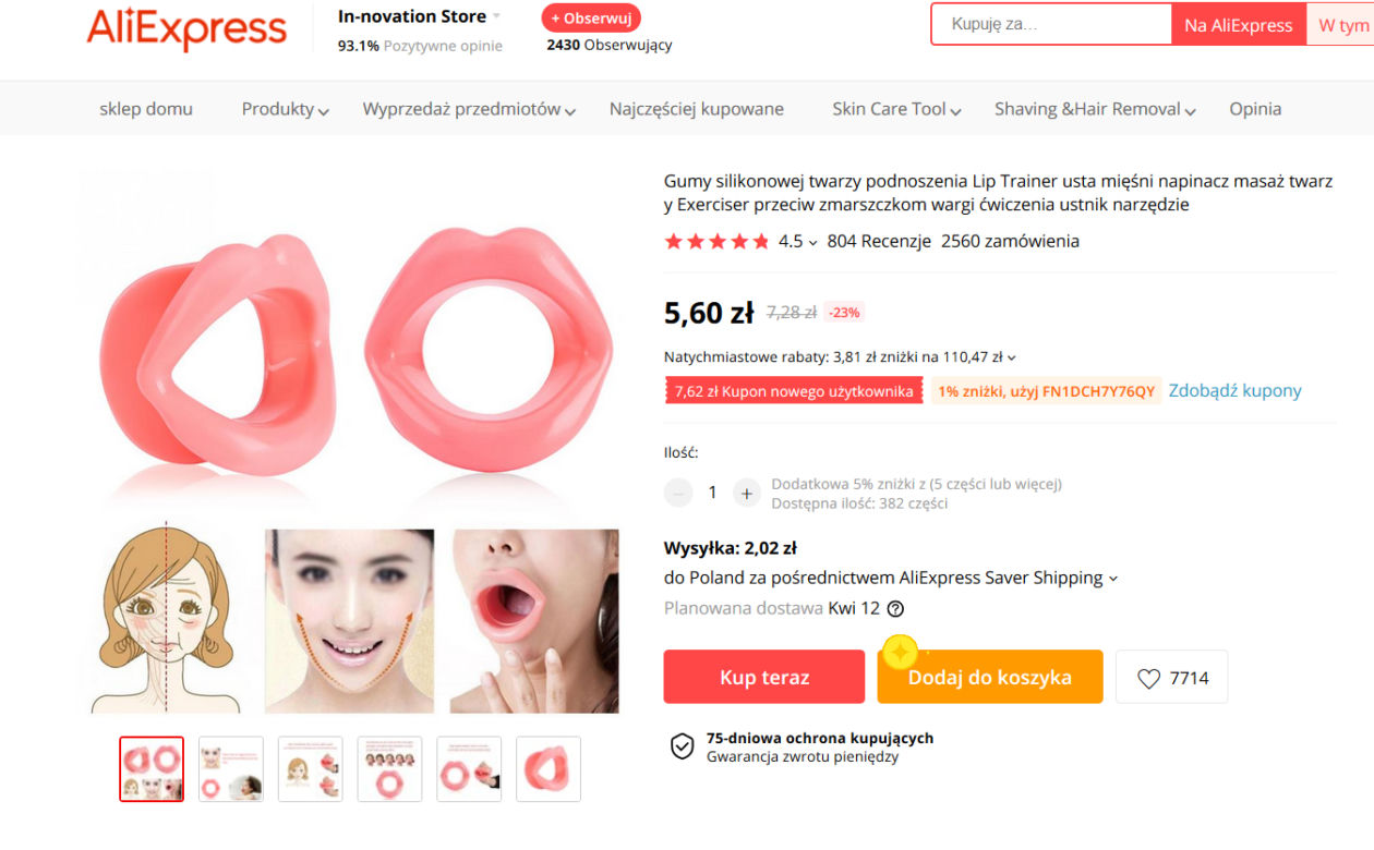 silikonowy napinacz mięśni twarzy