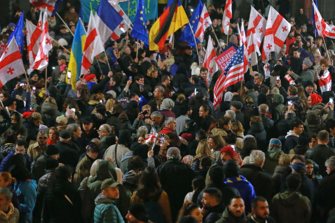 Protesty w Tbilisi