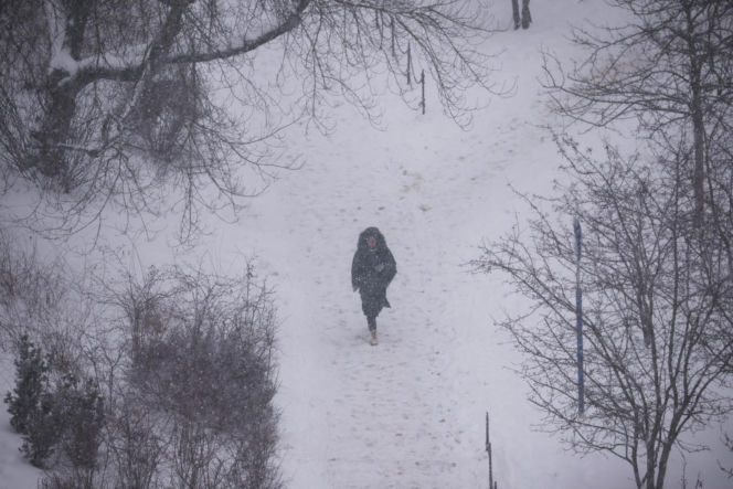 Intensywne opady śniegu w Warszawie (14.01.2026)