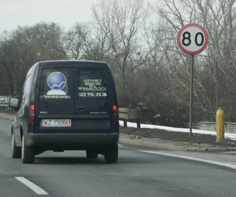 Ograniczenie prędkości 80 km/h