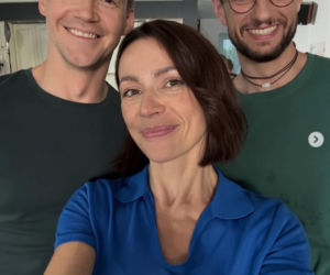 M jak miłość nowy sezon na planie. Mariusz (Mateusz Mosiewicz), Jakub Karski (Krzysztof Kwiatkowski), Martyna (Magdalena Turczeniewicz)