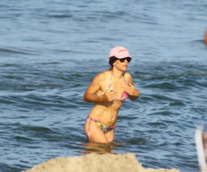 Anna Czartoryska-Niemczycka na plaży