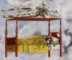A surrealist self-portrait by Frida Kahlo