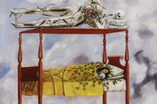 A surrealist self-portrait by Frida Kahlo