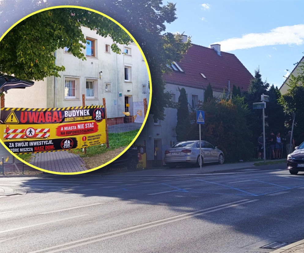 Uszkodzona kamienica przy ul. Hożej w Szczecinie