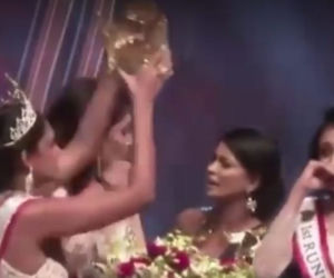 Miss Sri Lanki poturbowana na scenie. Złamała zasady konkursu