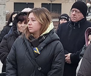 Starachowice solidarne z Ukrainą. Wiec poparcia na Rynku