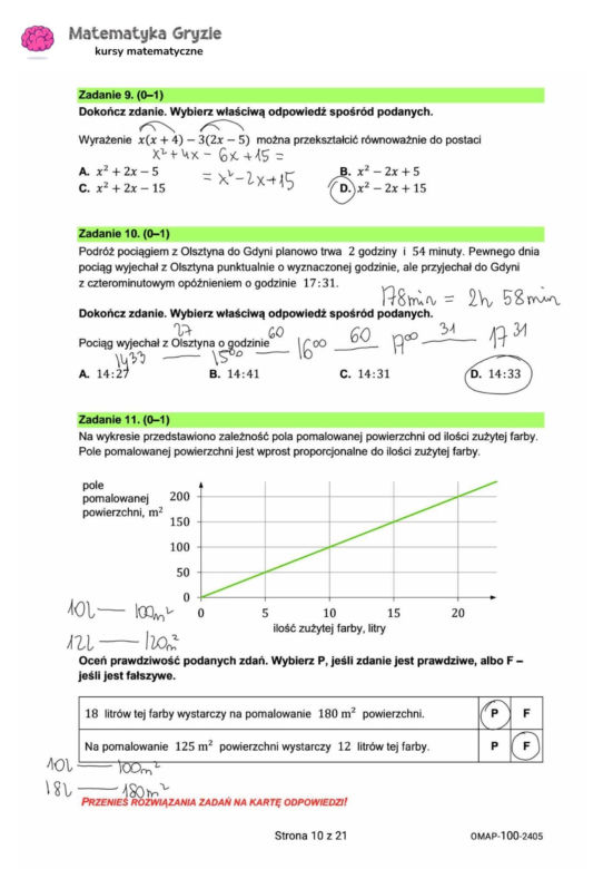 Egzamin Ósmoklasisty 2024 - MATEMATYKA