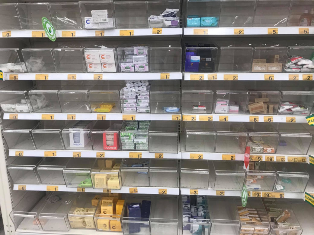Oblężenie w radomskich sklepach z powodu koronawirusa 