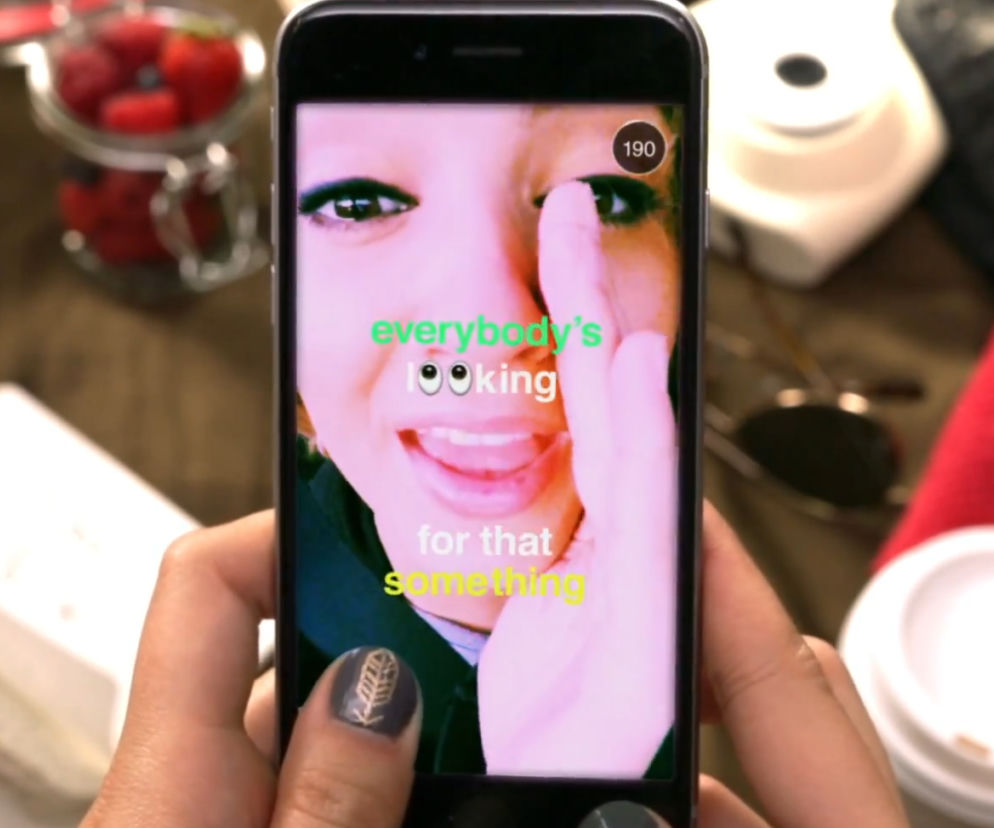Snapchat w teledysku