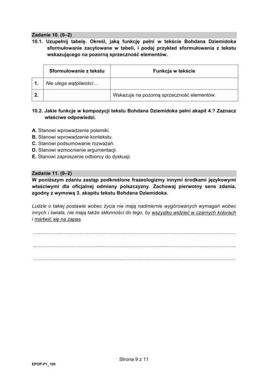 Matura 2021 język polski: ARKUSZ