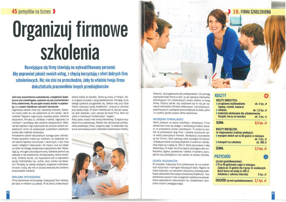 45 pomysłów na biznes