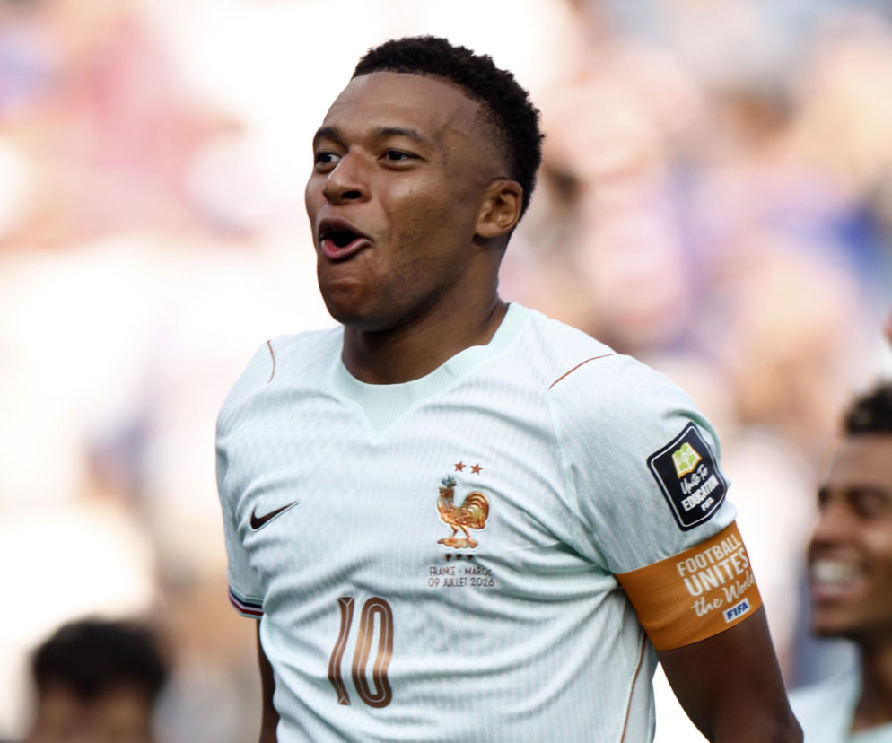 Kylian Mbappe cieszy się z awansu do półfinału MŚ 2026. O meczu Francja - Hiszpania przeczytasz na SE Supersport.