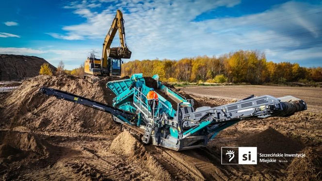 Usuwanie rdestowca na budowie Trasy Północnej