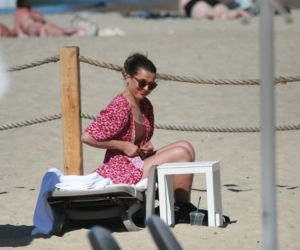 Katarzyna Herman na plaży
