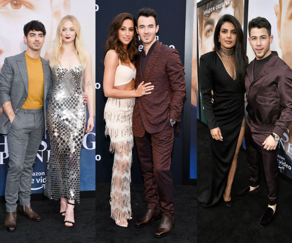 Joe Jonas, Sophie Turner, Kevin Jonas, Danielle Jonas, Nick Jonas, Pryianka Chopra