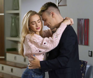Barwy szczęścia odc.2447. Oliwka (Wiktoria Gąsiewska), Patryk (Konrad Skolimowski)