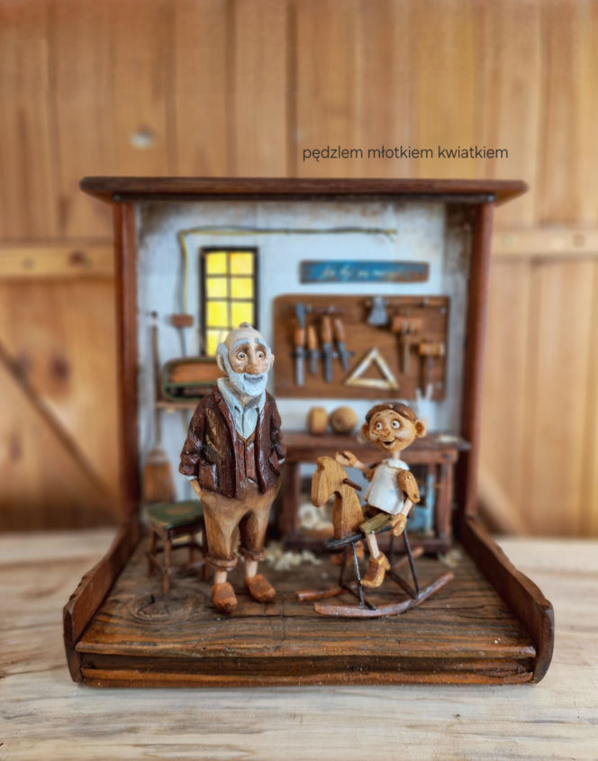 "Pędzlem, młotkiem, kwiatkiem" - bajkowe dzieła Kasi