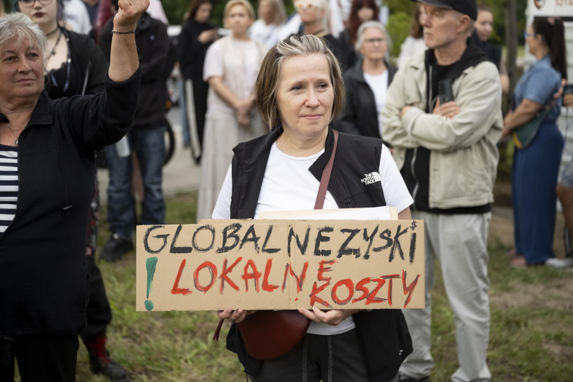 Protest w Piasecznie przeciwko Data Center
