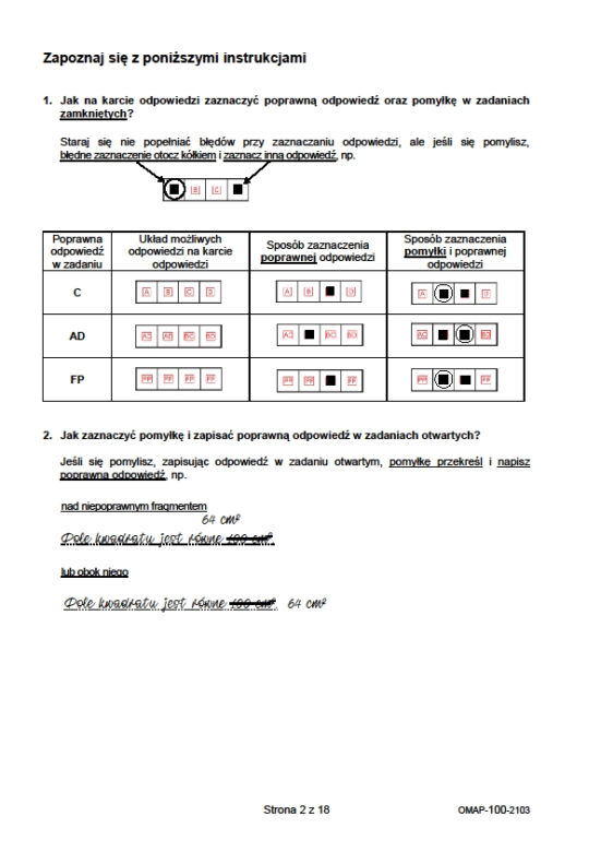 Próbny EGZAMIN ÓSMOKLASISTY 2021: Matematyka. Odpowiedzi i arkusze CKE