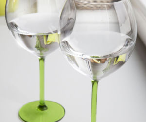 Kieliszki Kiwi z zieloną nóżką Altom
