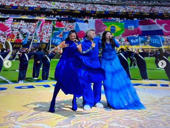 Robbie Williams i Nicole Scherzinger rozgrzali finał mundialu! Ich występ przejdzie do historii