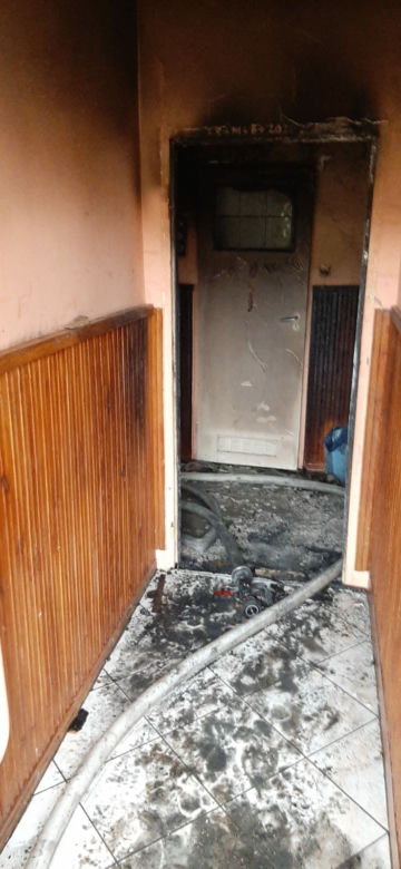 Głęboki Bród. Pożar domu. Ogień pojawił się w kuchni