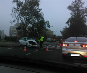 Wypadek na rondzie Wielkopolskim