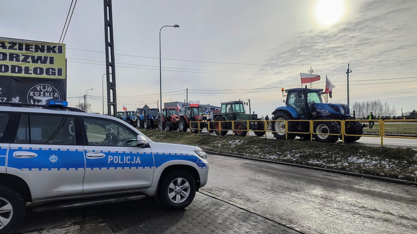 Protest rolników w woj. podlaskim (9.02.2024)