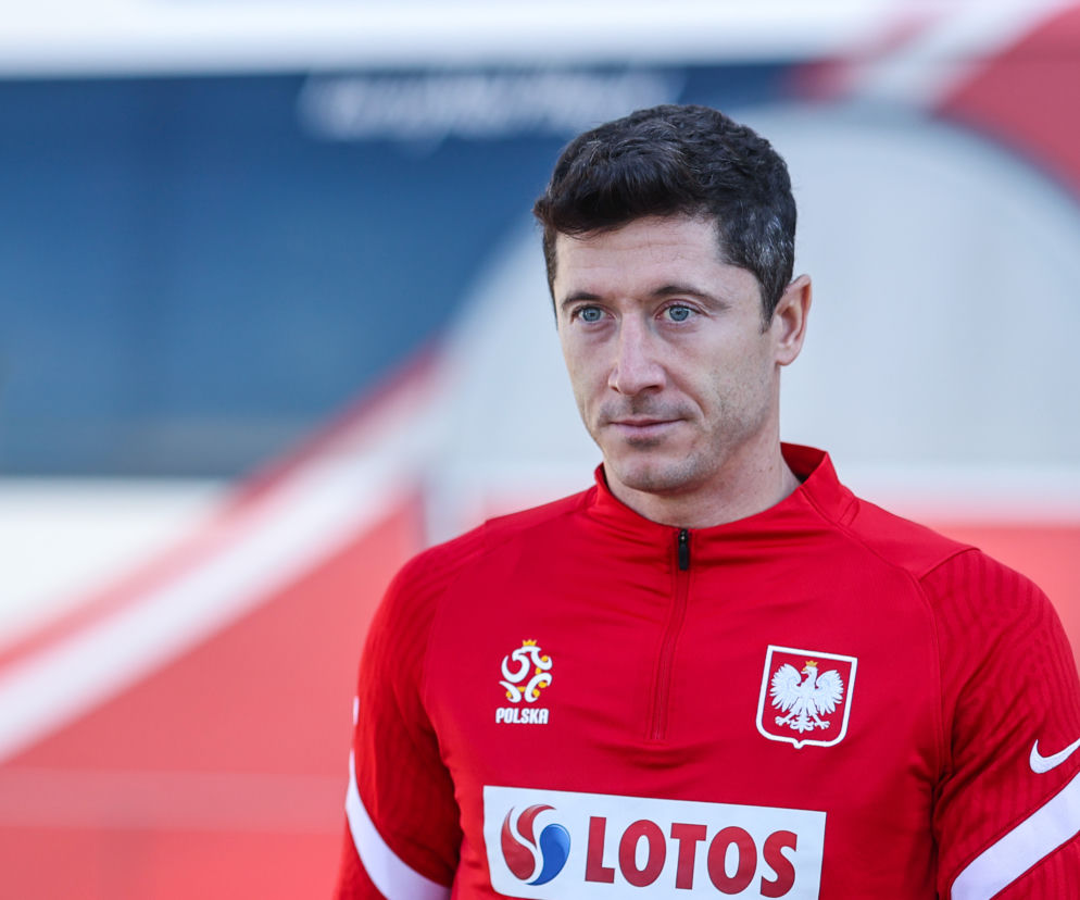 Robert Lewandowski przed meczem Albania - Polska